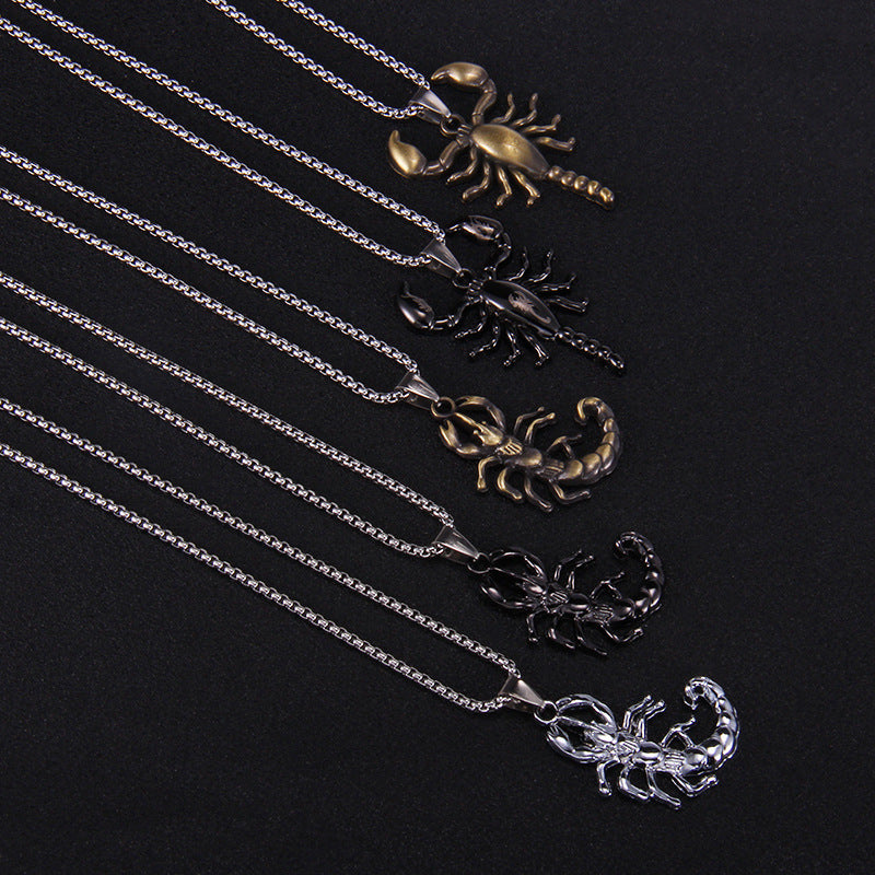 Scorpion Necklace Pendants Men Metal Scorpio Necklace