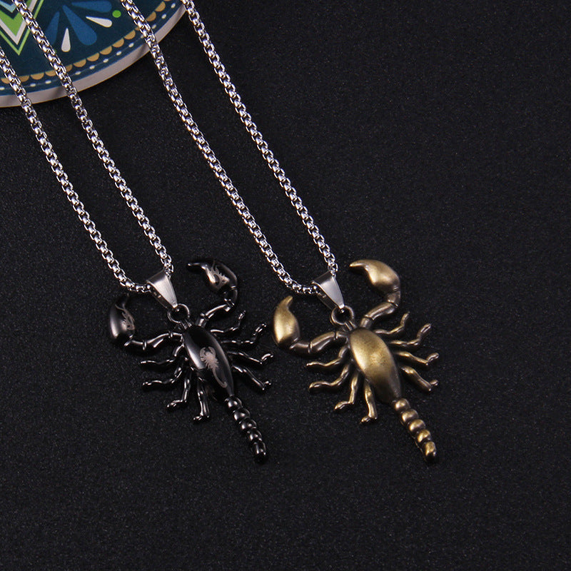 Scorpion Necklace Pendants Men Metal Scorpio Necklace