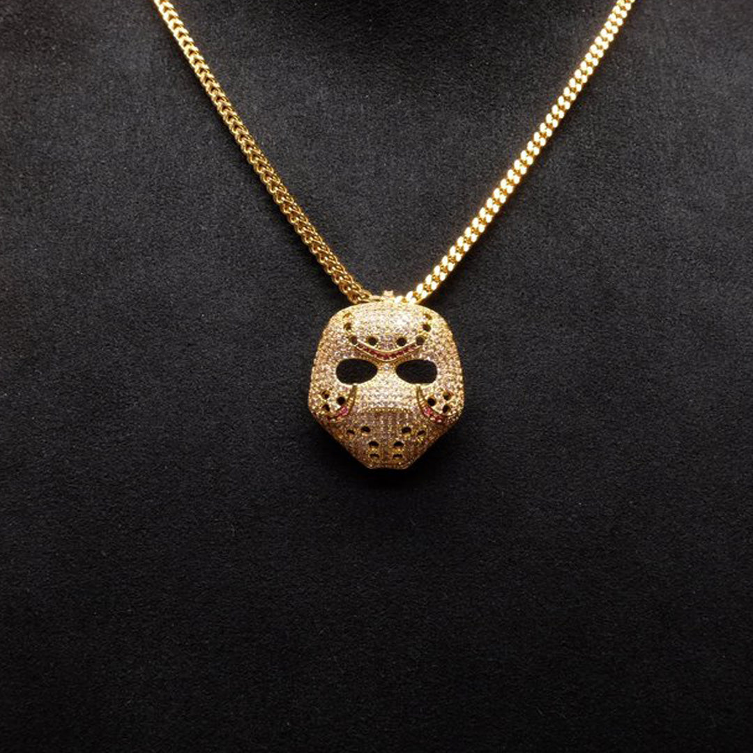 CZ Iced Out Face Pendant # Necklace # Rapper Chain