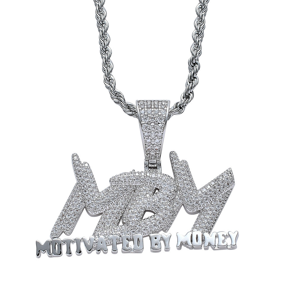 18k Gold-Plated MBM Micro-inlay AAA CZ Pendant (With Chain)