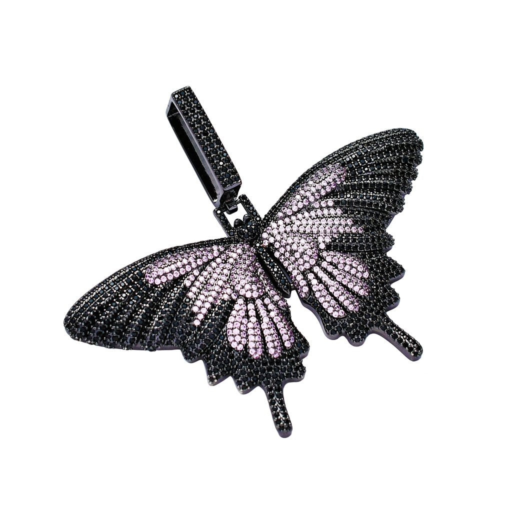 18K Gold-Plated Micro-inlay AAA CZ Butterfly Pendant Necklace