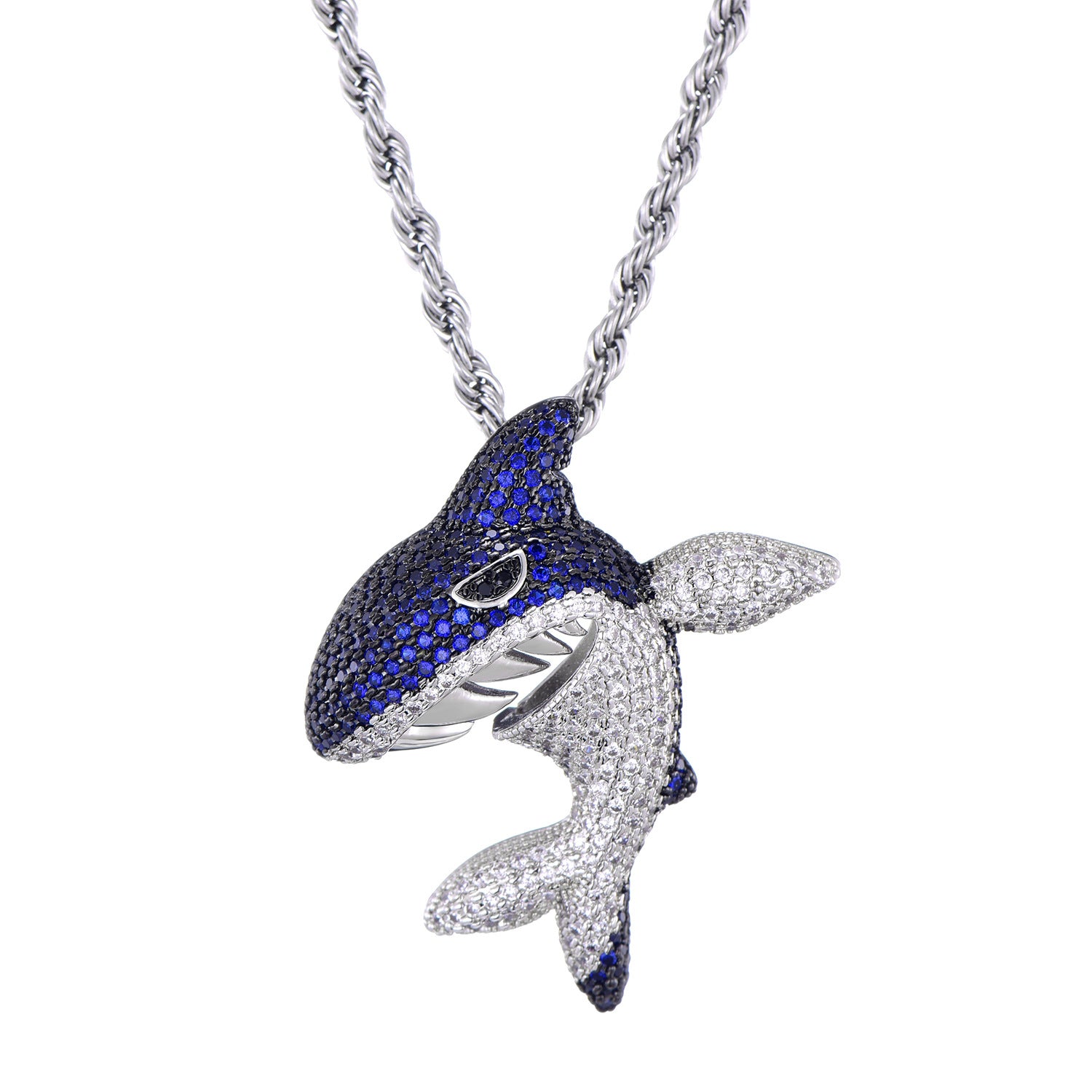 Iced Out Shark Necklace