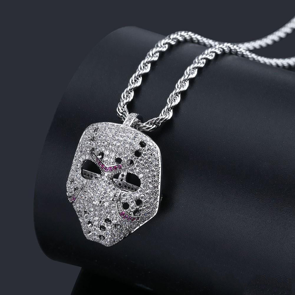 CZ Iced Out Face Pendant # Necklace # Rapper Chain