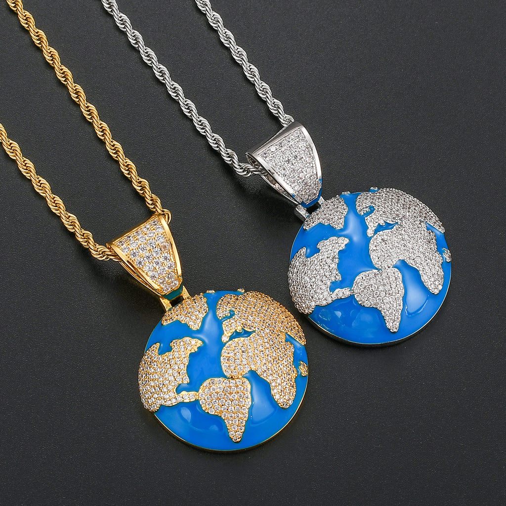 2021 18K Gold-Plated Earth Pendant