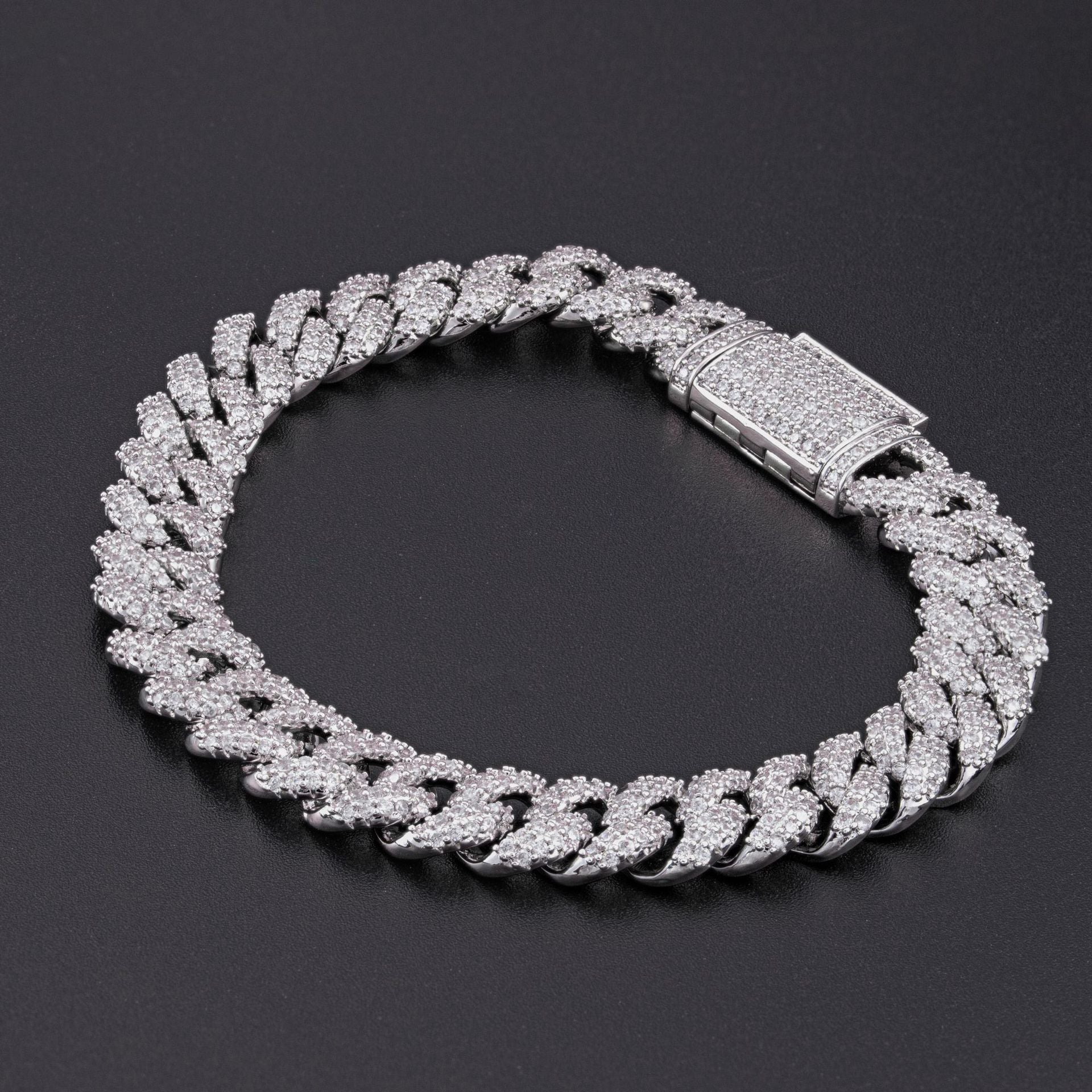 2021 New BlingBling Prong Link Choker (10mm) in WhiteGold-Plated