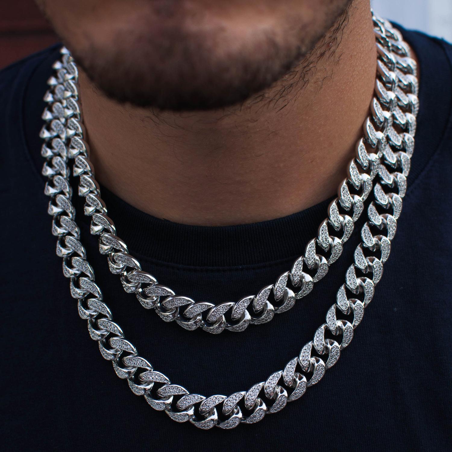 14MM Iced Out Classic Micro-inlay CZ Miami Cuban Link Chain