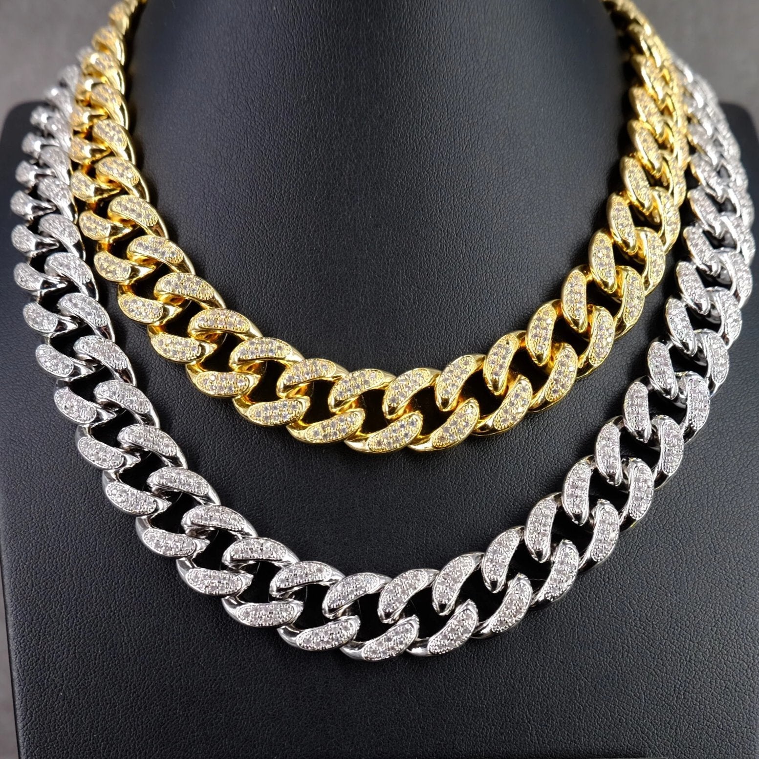 14MM Iced Out Classic Micro-inlay CZ Miami Cuban Link Chain