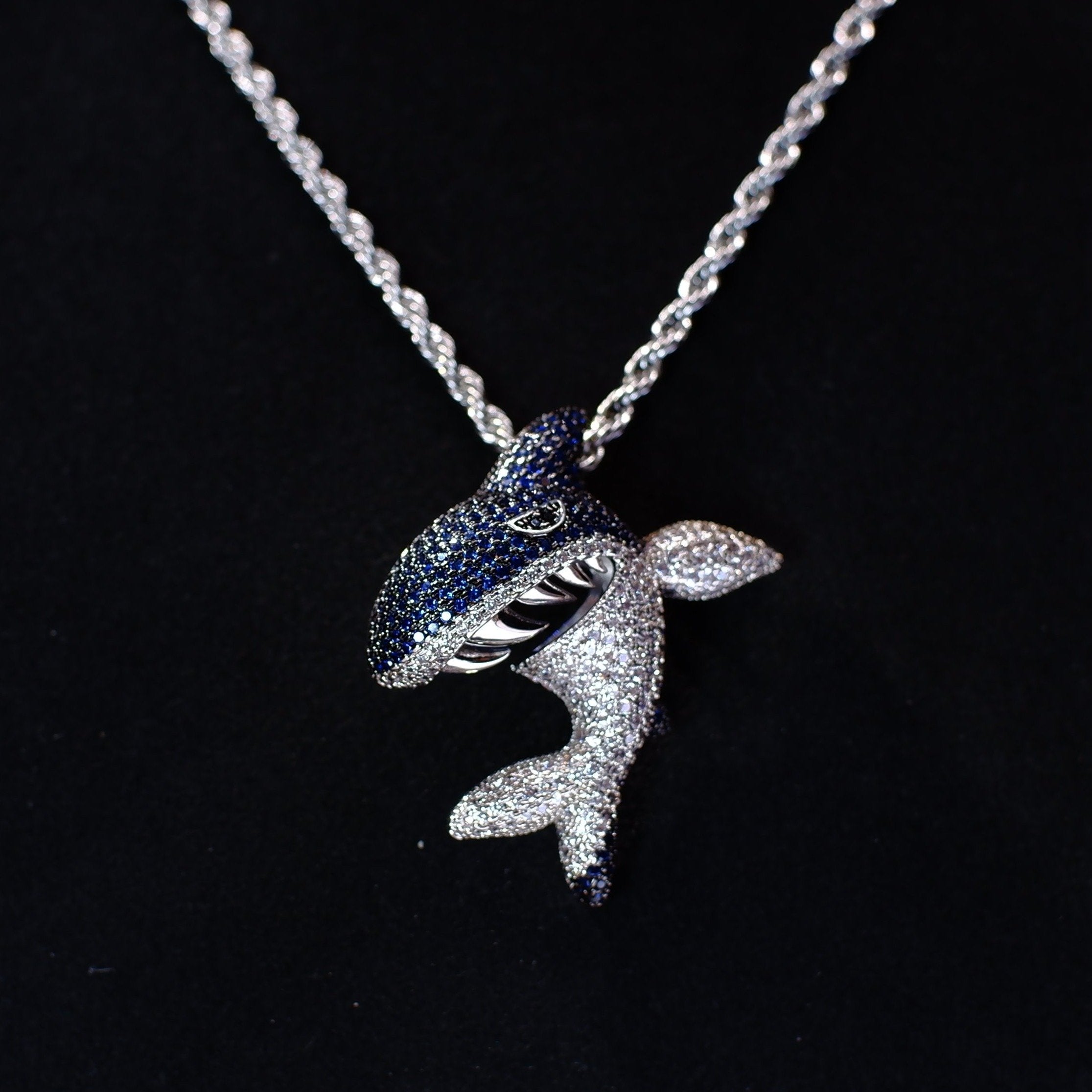 Iced Out Shark Necklace