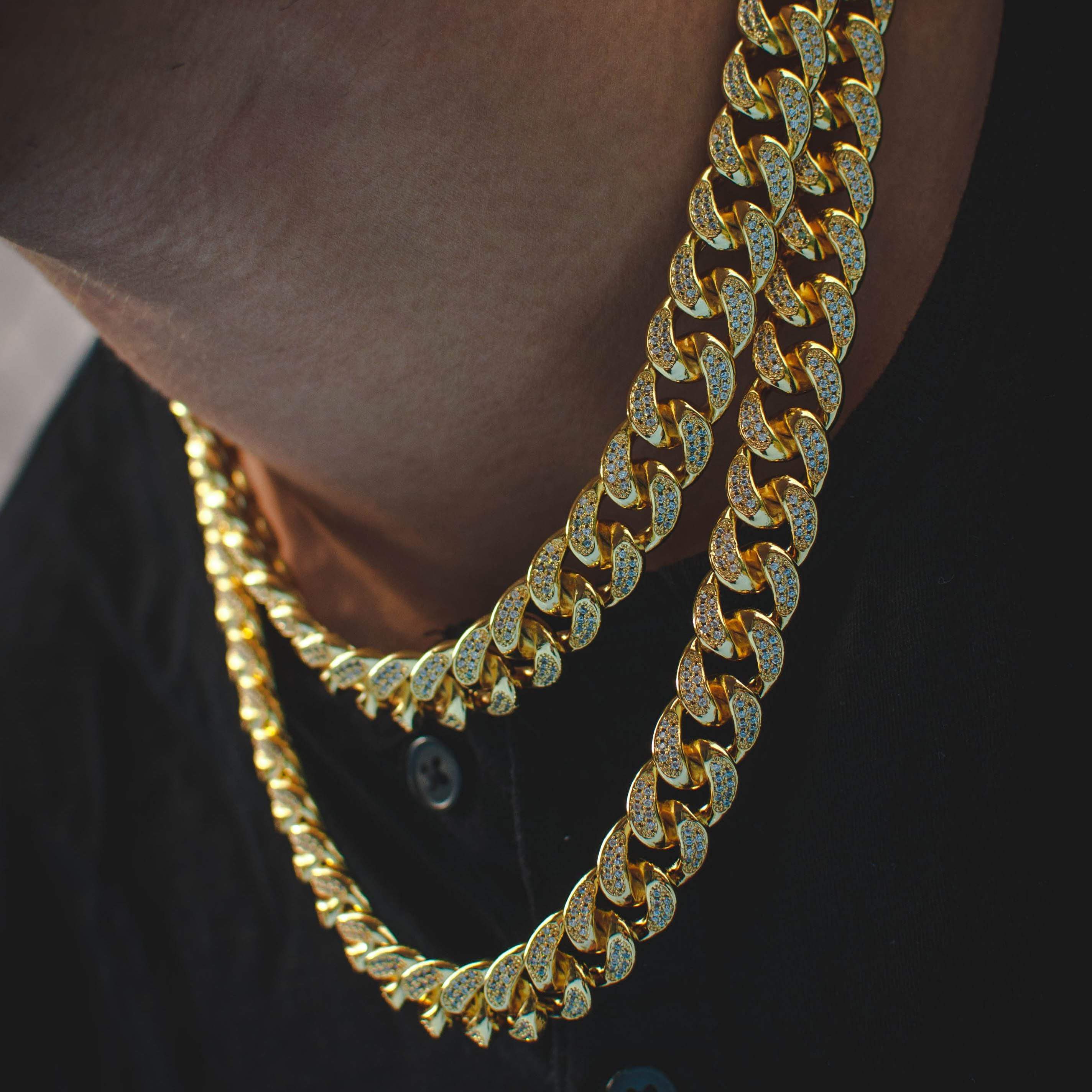 14MM Iced Out Classic Micro-inlay CZ Miami Cuban Link Chain