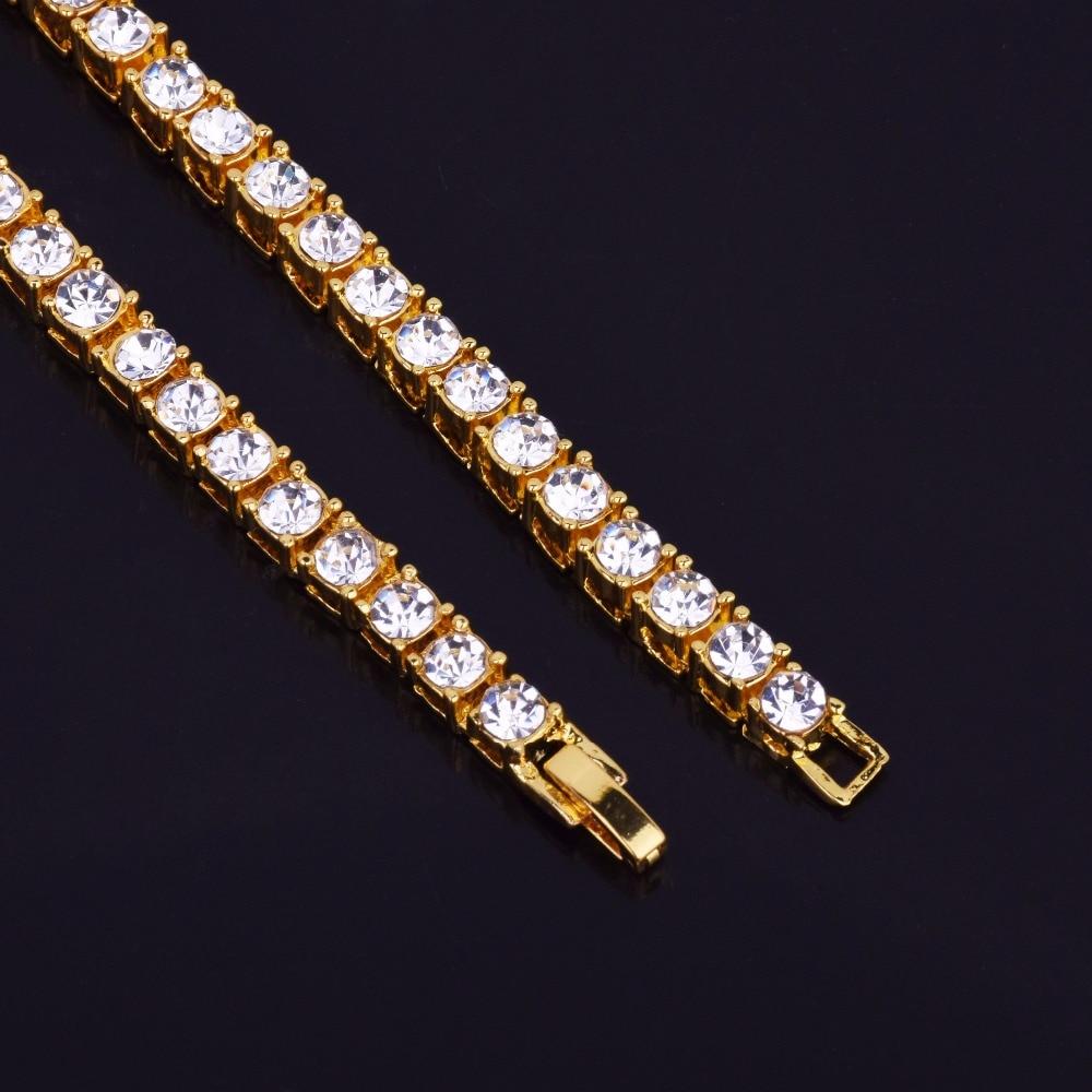 3mm 14k Gold Plated Mens Tennis Chain