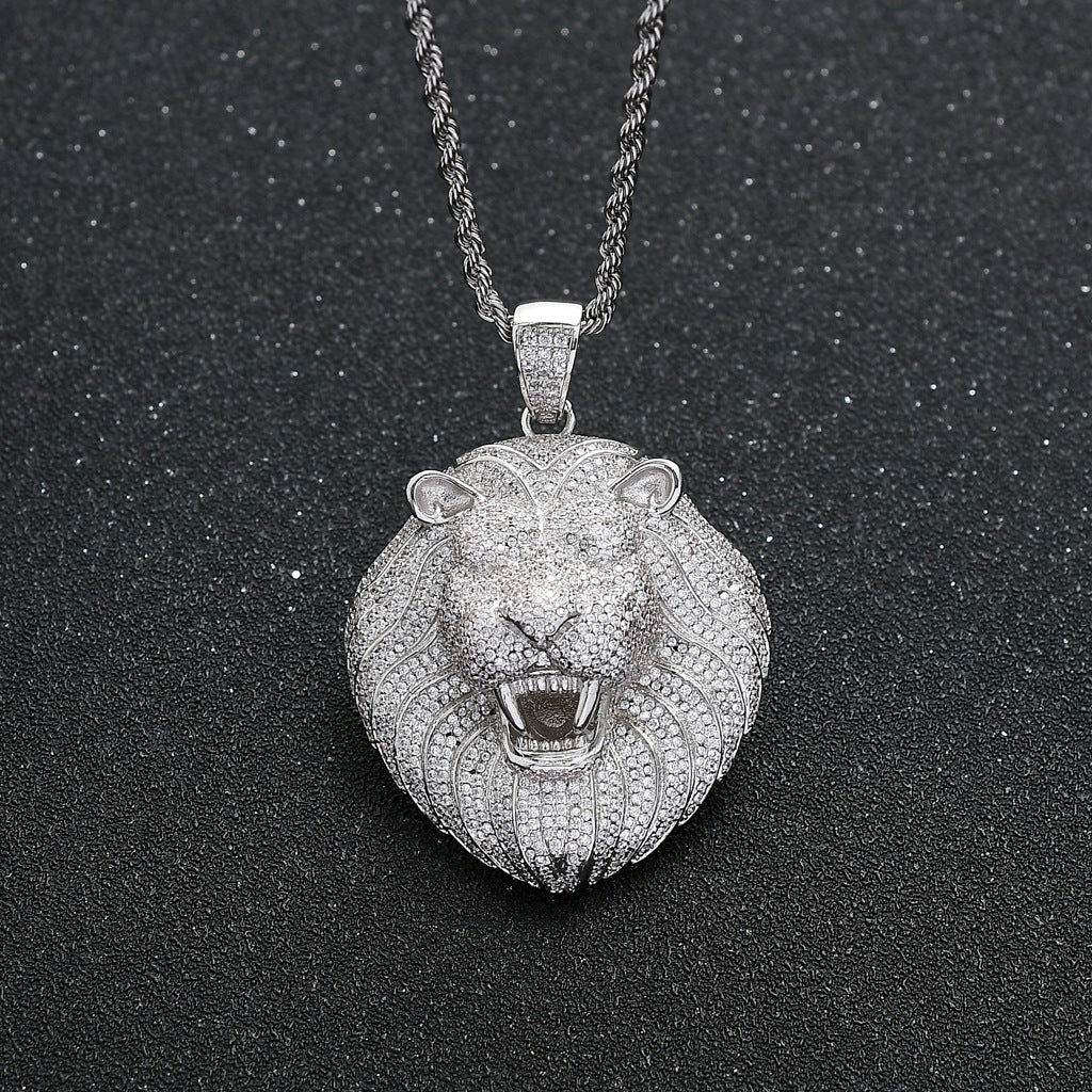 🔥New Lion Iced Out Zircon Pendant