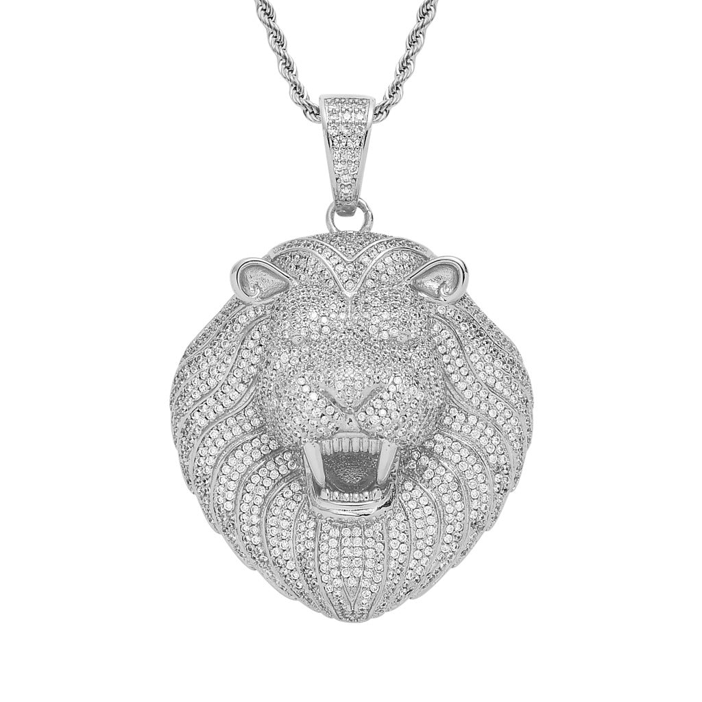 🔥New Lion Iced Out Zircon Pendant