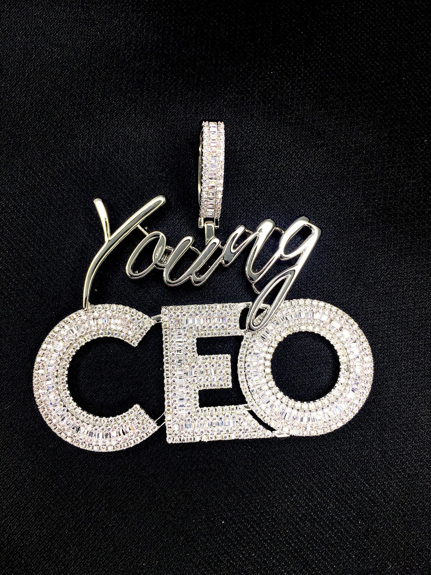 Young CEO Hustler Solid Icy Necklace