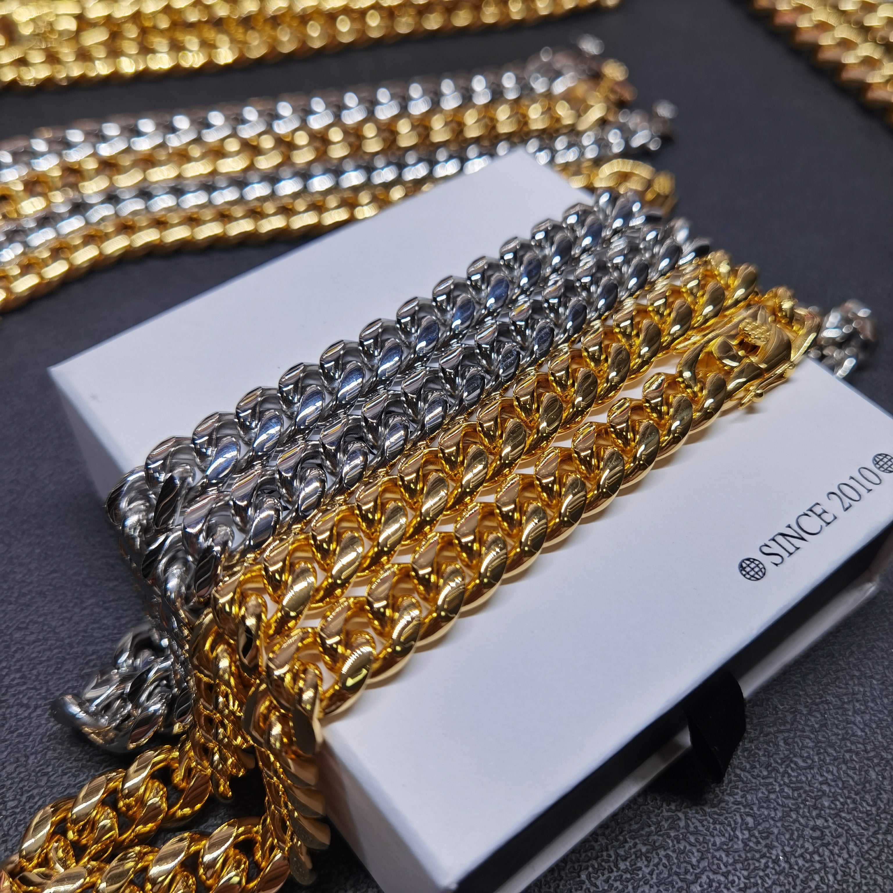 14mm 18K Gold-Plated Classic Miami Cuban Link