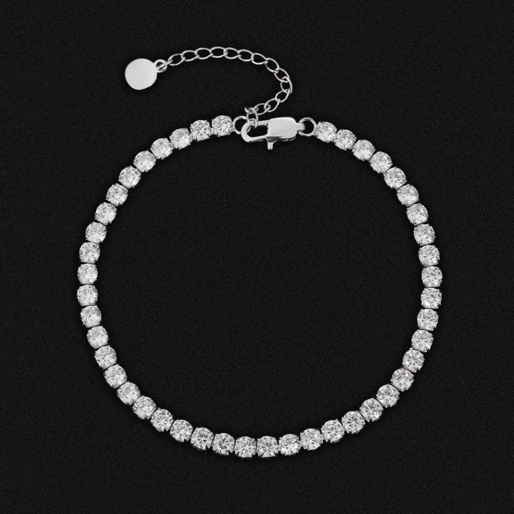 Anklet Charm Diamond 4mm Tennis