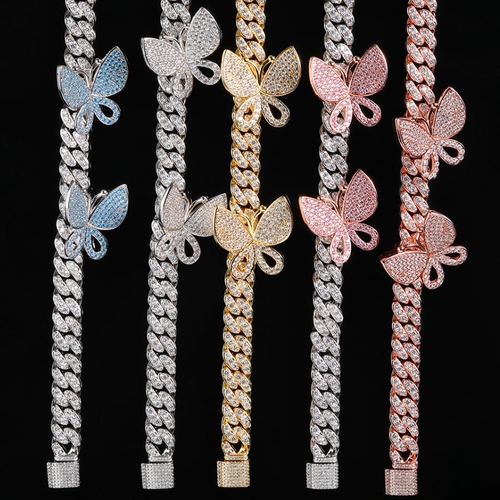 Iced Custom Butterfly Cuban Chain Personalized