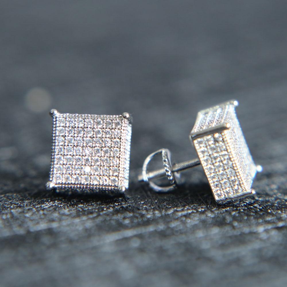 Square Bling Gold/Silver/Rosegold Stud Earrings