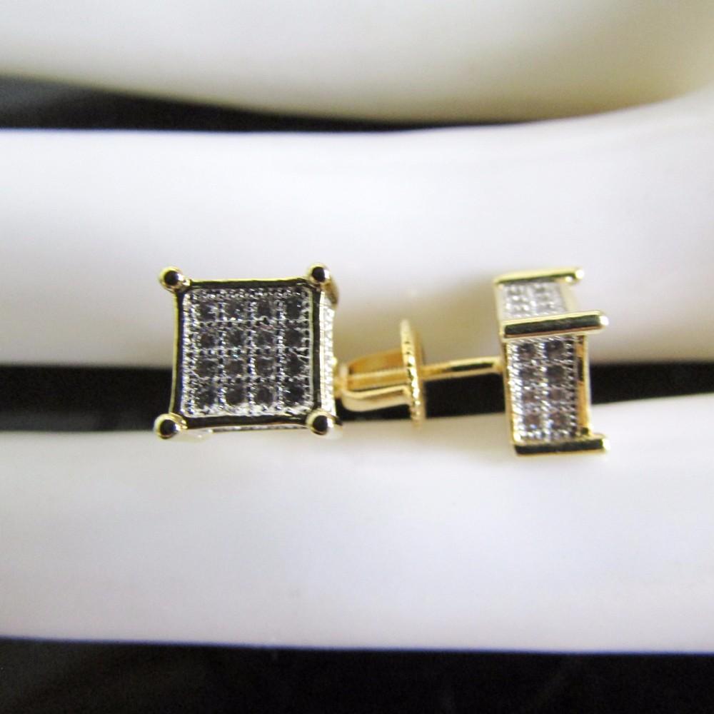 Square Bling Gold/Silver/Rosegold Stud Earrings