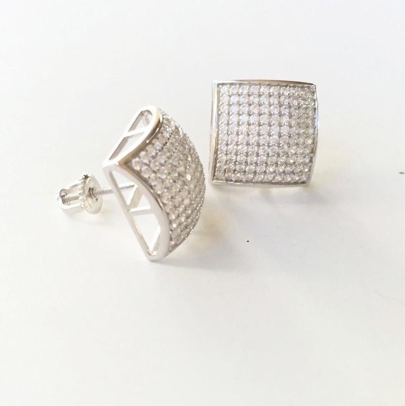 Square Bling Gold/Silver/Rosegold Stud Earrings