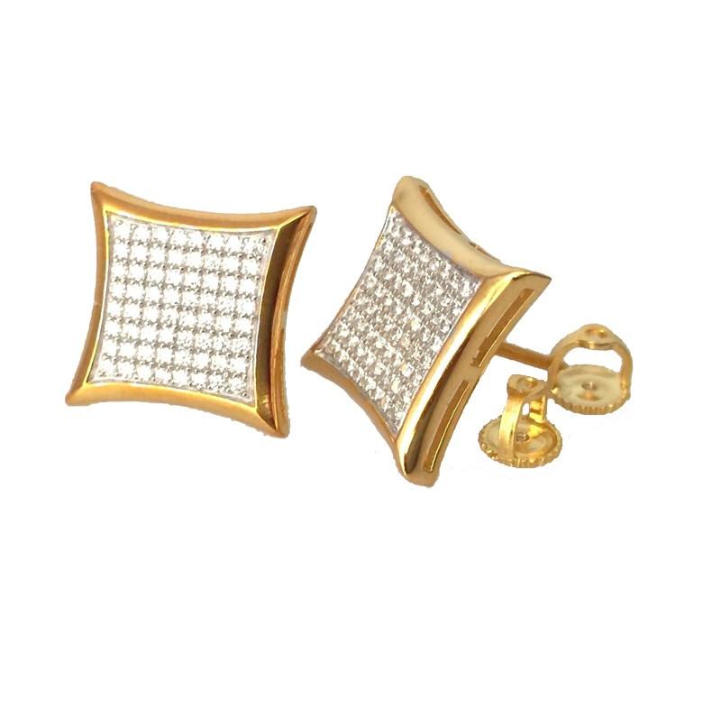 Square Bling Gold/Silver/Rosegold Stud Earrings