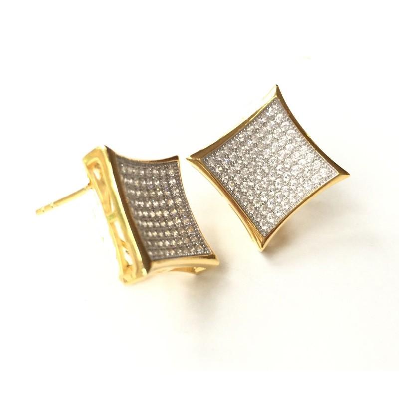 Square Bling Gold/Silver/Rosegold Stud Earrings