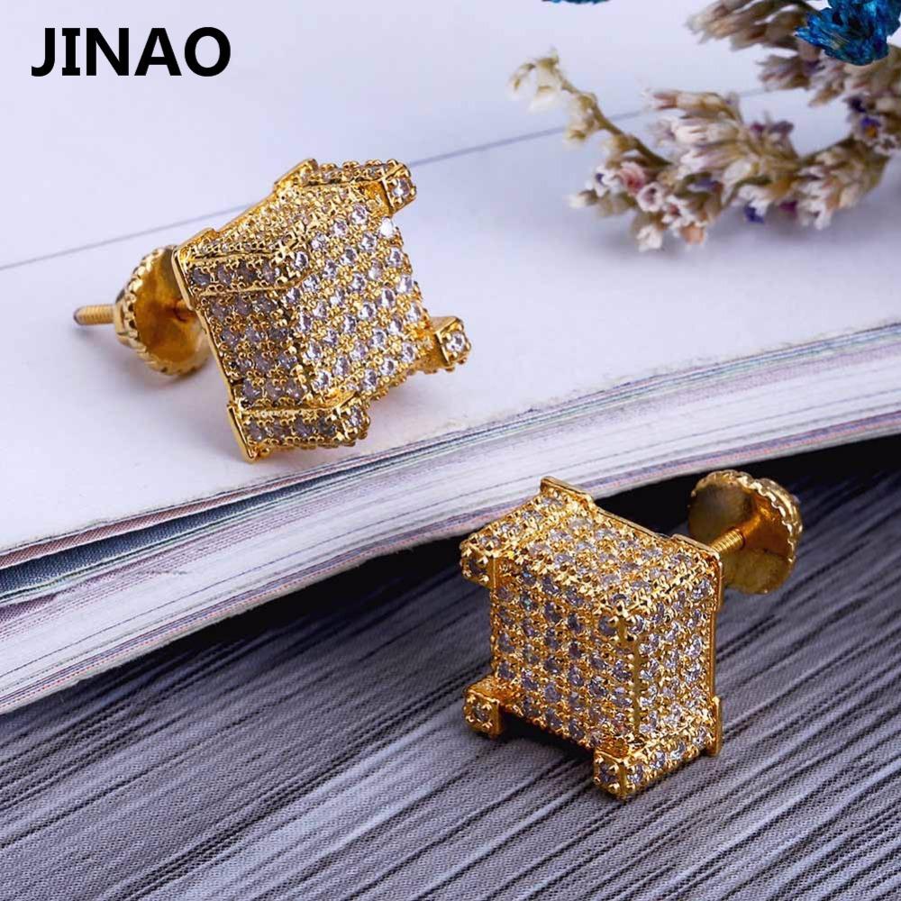 Thicc Square Bling Geometric Stud Earrings