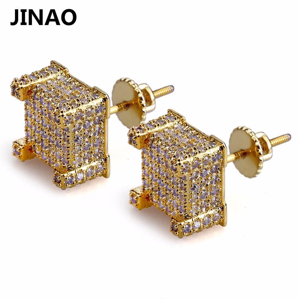 Thicc Square Bling Geometric Stud Earrings