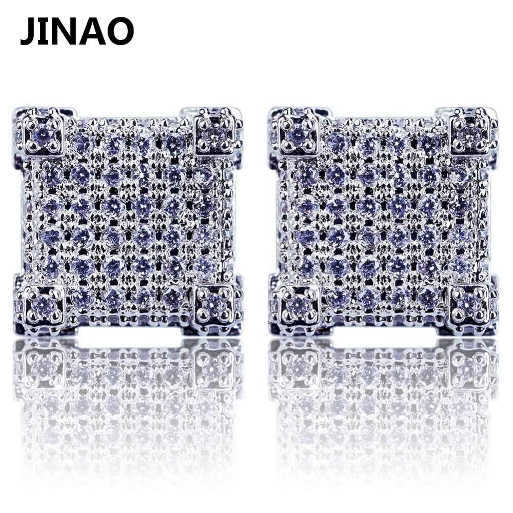 Thicc Square Bling Geometric Stud Earrings