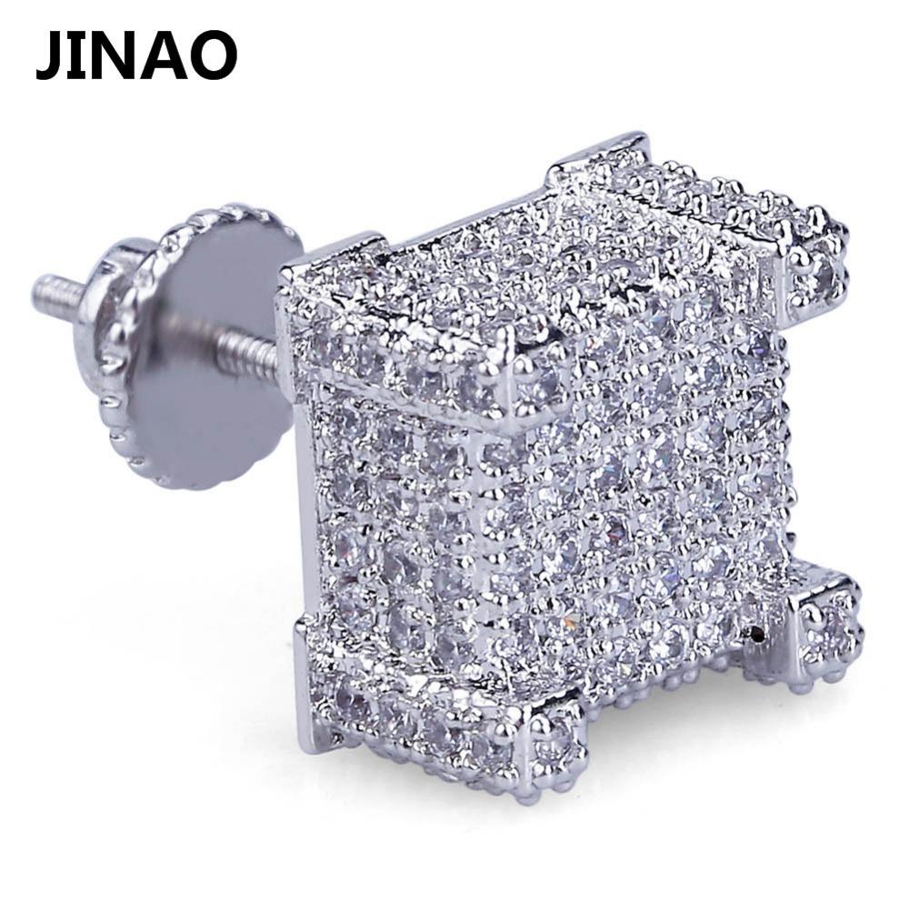 Thicc Square Bling Geometric Stud Earrings