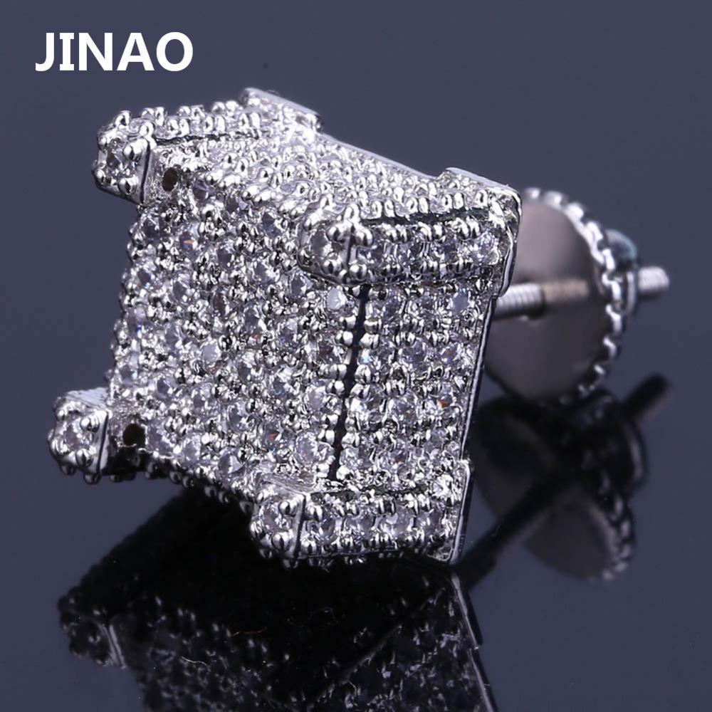 Thicc Square Bling Geometric Stud Earrings