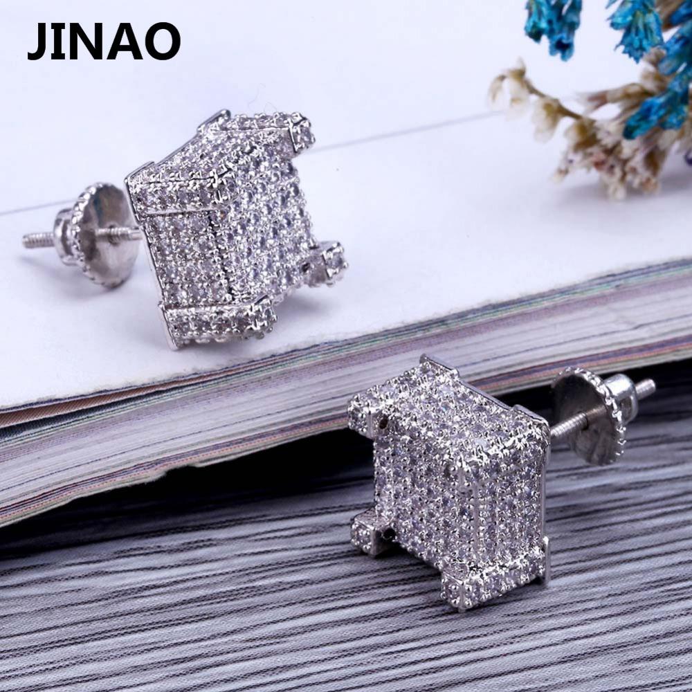 Thicc Square Bling Geometric Stud Earrings