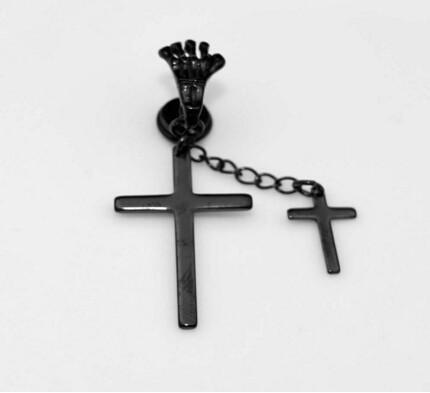 Cross N Bones Stainless Steel Earrings