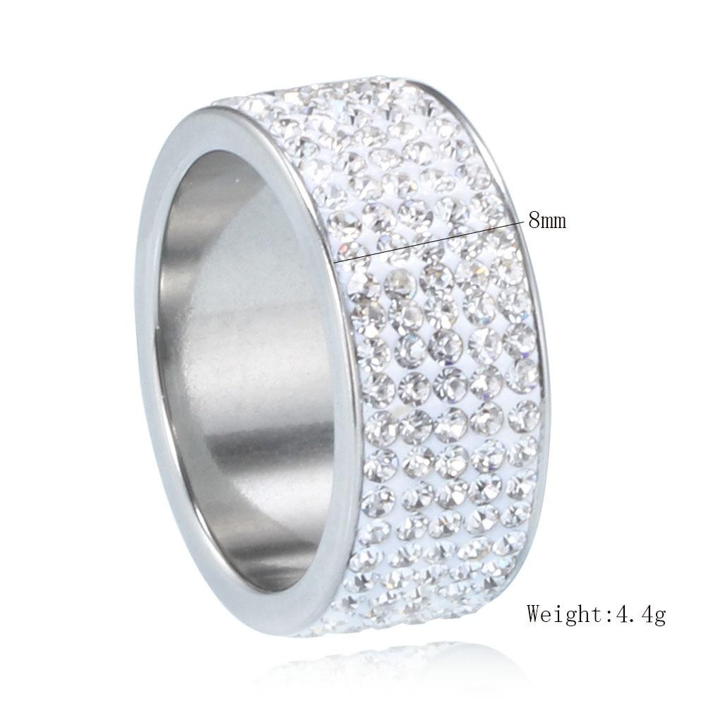 Gold/Silver Thick Band Bling Ring