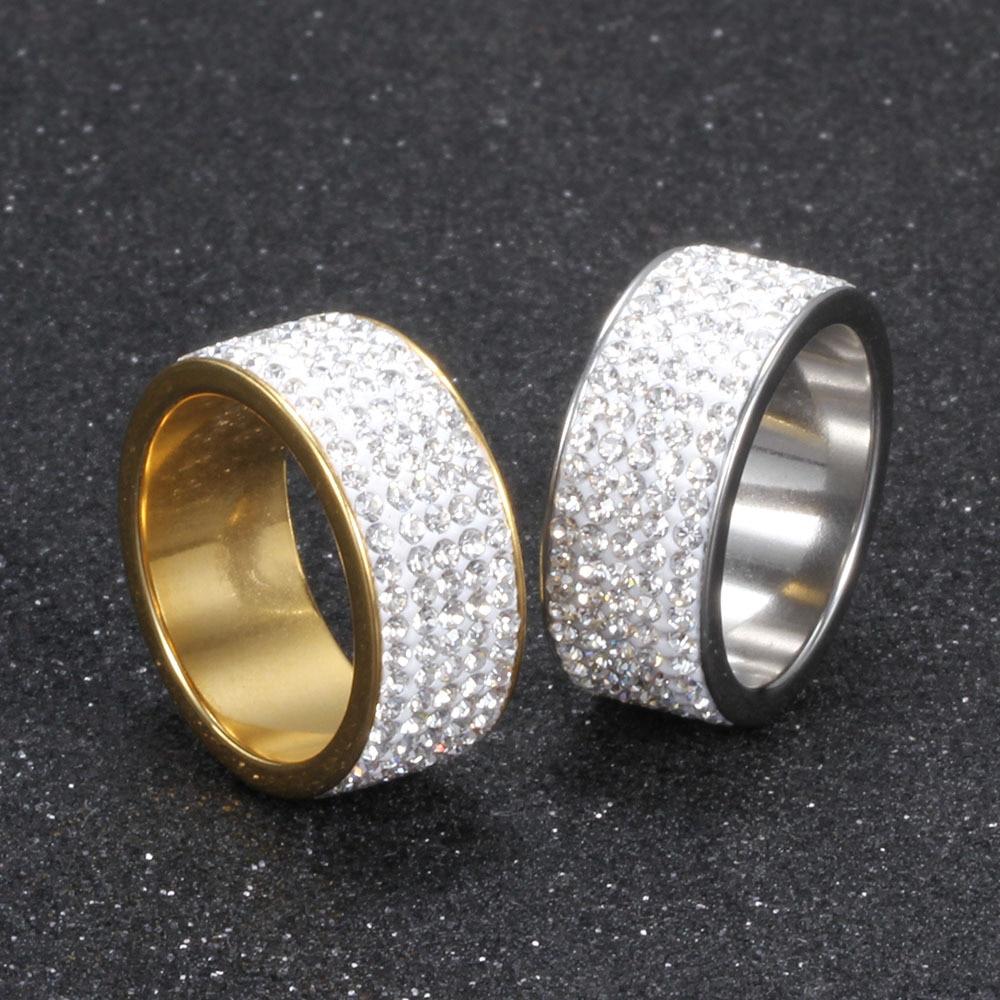 Gold/Silver Thick Band Bling Ring