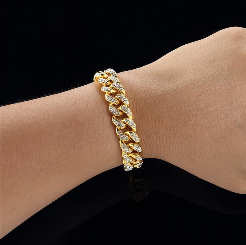 VZAKA Jewelry 18k Gold Plated Cuban Bracelet