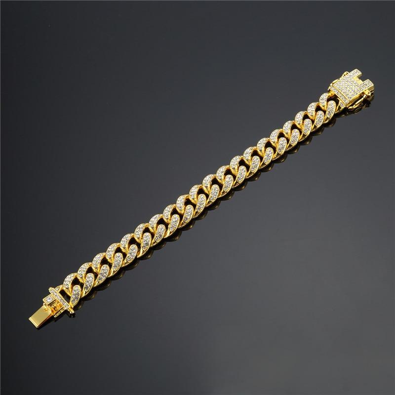 VZAKA Jewelry 18k Gold Plated Cuban Bracelet